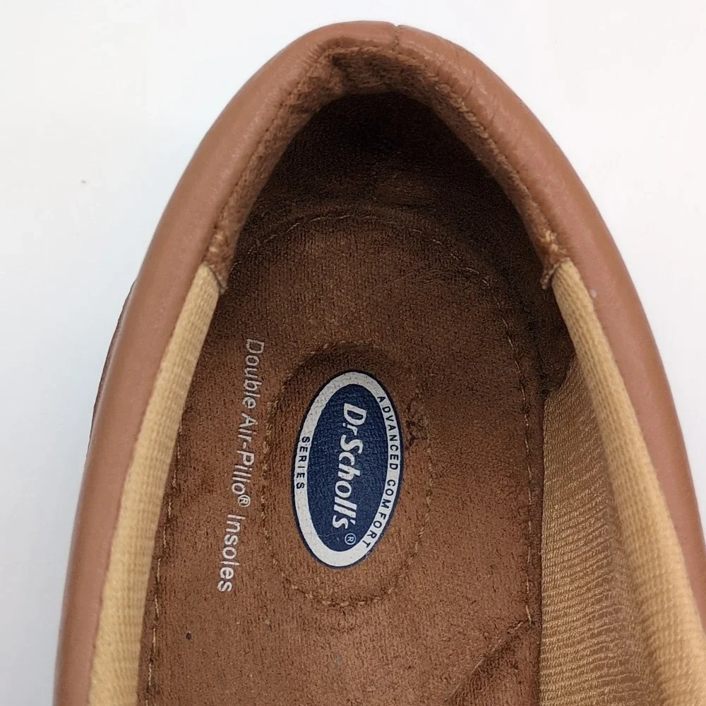 Dr. Scholl's Shoes Womens Beige 9‎ Leather Walking Oxfords Air Pillo E6Y-2X
